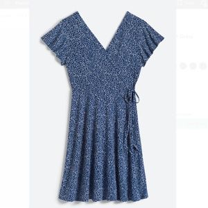 Kaileigh Faux Wrap Knit Dress, Size S